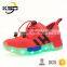 2016 The Newest Flyknit Fabric Colourful Lights Kids Light Up Shoes