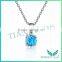 Wholesale Blue Cubic Zirconia Pendants Charms Necklace