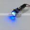 New design plastic round 16mm blue high head latching push button switch