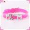 Cheap silicone bracelets with STL letters, custom shape silicone bracelets