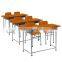 Mid-Eastern Double Desk&Chair,Wooden Student Desk and Chair
