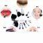 12 PCS Black Makeup Brush Set High Quality Goat Hair Cosmetic Brush Travel Brush Set