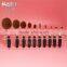 High Quantility New Type Best Selling Cosmetic Foundation 10Pcs Rose Gold Oval Makeup Brush Set