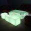 LED furniture hot sale remote control illuminated portable high tables and bar stools for garden
