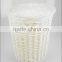 willow weave white wicker laundry basket
