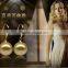 10-11 mm golden south sea pearl earrings