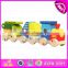 2015 Colorful wooden toy blocks train for kids,Fashionable children 18PCS Wooden toy train,Lovely Baby Wooden Toy Train W05C014
