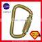 With CE EN362 Certification Steel Classic D Type Quicklock Carabiner
