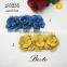 New custom bead chain edge decorative leather flower for woman shoes decoration