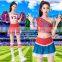 One shoulder girls sport uniform football cheerleader wear BB0023