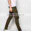 Custom 98% Cotton 2% Elastane Stretch Twill Functional Zip Cargo Pockets Zip Leg Opening Men's Green Casual Pants