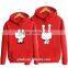 Boys member cute cartoon images printed korean style lovers fleece hoodies black white red hoodie plus size