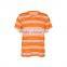 Wholesale v Neck Short Sleeve Flat Knit Stripe T-shirt