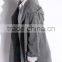 Women's fashion grey thick long hoodie cardigan sweater with high quality