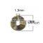Zinc Based Alloy Wavy Beads Antique Bronze