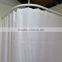 Polyester shower curtain with hooks