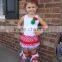 wholesale children clothes ruffle reglan tops of heart bedding set