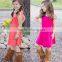 wholesale parent-child clothing fringed tank shift dress design usa sweet child clothing