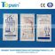 ETO sterile latex gloves with printed paper package,powder free or not,surgical use
