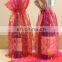 trade assurance high quality small bottle wine packing plush organza fabric