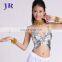 Shiny full sequins butterfly stage women sexy belly dance clothes top wear S-3009#