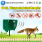 Solar powered ultrasonic animal repeller with led flash light