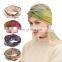 Women tie-dye Headband Girls Female Exercise Turban Headwear Bohemia Hairband 4Colors