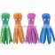 Bite resistant chewing plush squeaky octopus pet dog toy
