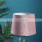 New fancy night stand lamp cheap custom logo gold luxury table lamps with pink lampshade