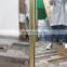 Antique Long Dressing Mirror Wooden Frame Silver Mirror With Support Leg