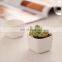 Succulent plant pot white mini simple style square ceramic basin ceramic vase