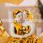 Wedding Celebration Gift Ornaments Gilded Loving Heart Shape 2500ml Empty Ceramic Wine Bottle