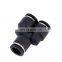 High Quality 3 Way Y Union Push In Pneumatic Air Fitting Plastic Hose Tube/Pipe Pneumaticpvc Pipe Fitting