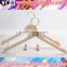 YY0518 high end women clothes flat wooden hanger suit hanger with metal clips                        
                                                                                Supplier's Choice