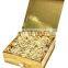 luxury gift box packaging for jewelry golden textured paper custom logo magnetic gift box