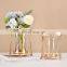 Flower Vases Plant Clear Modern Luxury Rose Gold Wedding Metal Nordic Crystal & Glass Flower Vases Decoration For Home Decor