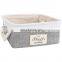 hot sale customized gray square toys folding clothing storage basket small products organizer