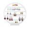 Modern Round Clear Acrylic 5 Tier 66 Holes Earring Holder Display Stand Jewelry Organizer Rack