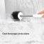 Hot Selling Quick Drying Bathroom Toilet Cleaning Brush Silicone Toilet Brush and Holder Set