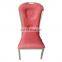 Commercial upholstered luxury indoor hotel dining metal chiavari chair
