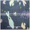 printed rabbit pattern denim fabric