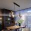 Modern Nordic Glass Bubble Chandelier Black Long Indoor Pendant Light Art Decor Bar Kitchen Living Room Restaurant Pendant Lamps