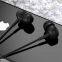 Black digital earphone type c earbuds type-c usb c headphones with mic for huawei mobile