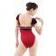 Hot Sale Two-tone Velvet Cotton Lycra Cap Sleeve Ballet Leotard for Kids and Adult