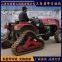 Tractor modification with triangular track semi chain track has good passability and compaction rate