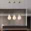 Nordic restaurant simple modern light luxury bar brass alabaster chandelier