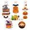 Factory-Supplied Paper Halloween Door Decor - Skeleton & Pumpkin Designs, Party Hanging Supplies