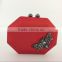 smart crysal head red satin fabric women's clutch bags,butterfly decorated evening bags