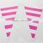 Professional Party Supplier Striped Paper Flags for Baby shower