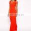 Orange lady gown designs dress summer apparel suppliers